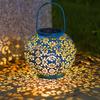 Outdoor Solar Hanging Lantern Lights Auto Off Waterproof Metal Garden Decorative Lights
