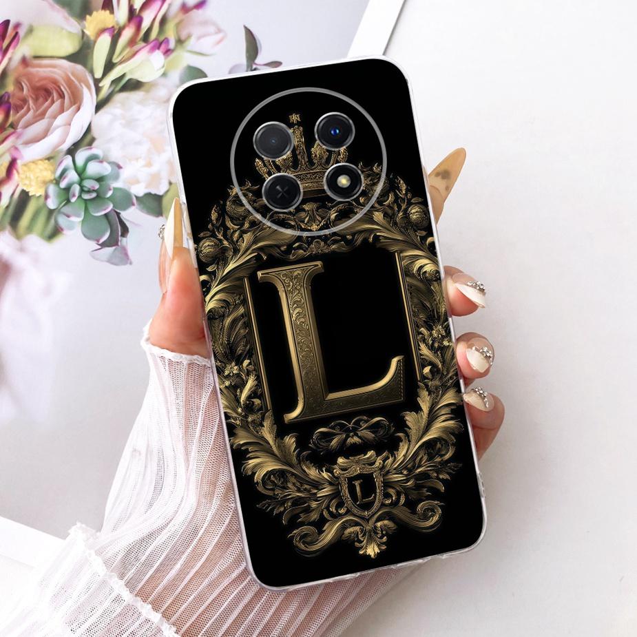 For Huawei Nova Y91 Case STG-LX1 STG-LX2 Cute Crown Letters Cover Soft Slim Phone Case For Huawei Nova Y91 NovaY91 Fundas Bumper