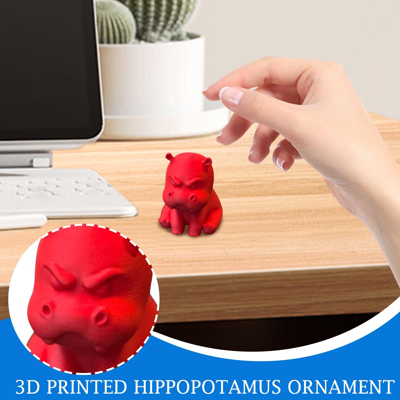 

Angry Little Hippo 3D Printed Toy One Size червоний