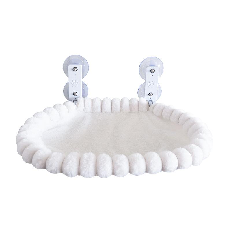 Fur Cat Hammock Foldable Hanging Cats Bed for Balcony Warm Strong Suction Cup Sum Rooms Cat Bed Window