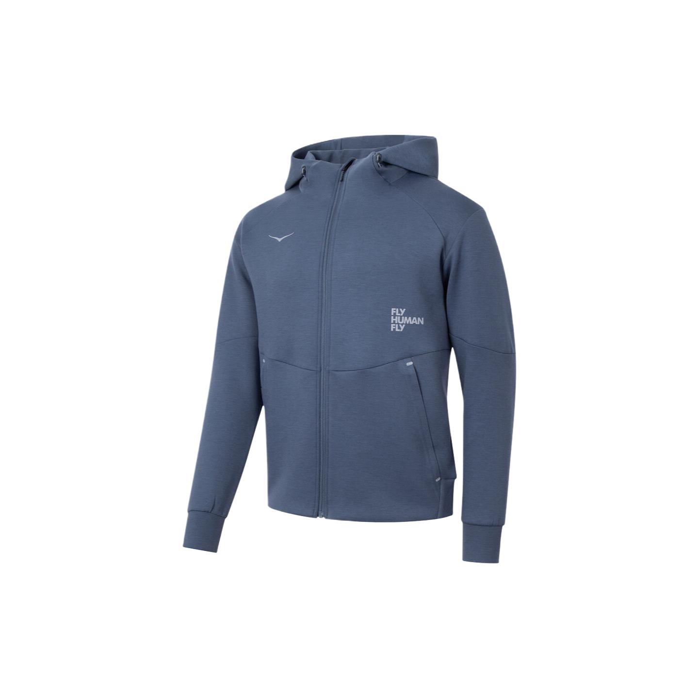 Hoka One One Knit Jacket Solid Color Breathable Zip Long Sleeve Jacket Men Jackets 1176930-FDDN S