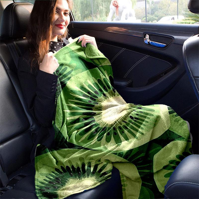 1pc. Kiwi Fruit Pattern Blanket - Home Decor, Office Blanket, Outdoor Blanket, Gift