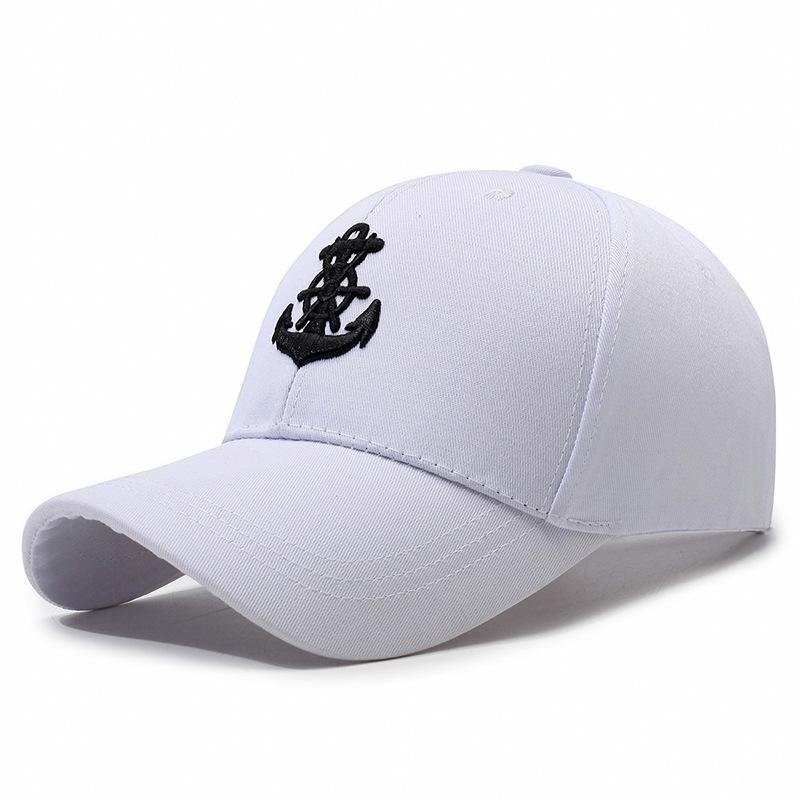 Unisex Spring/Summer Sun Hat with 3D Anchor Embroidery - Trendy, Versatile Sports Cap for Couples and Students.