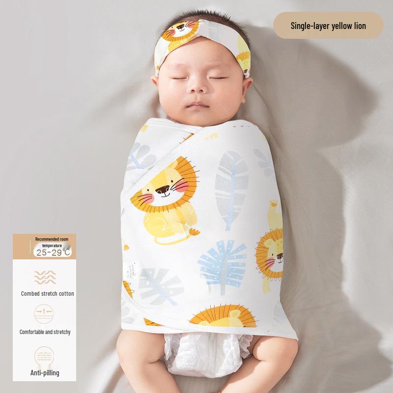 

Спальный мешок для новорожденных против испуга: Легкое пеленальное одеяло для весны/лета. 35x80cm