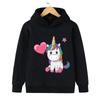 Autunno Inverno Carino Stampa Unicorno Felpa con Cappuccio Bambini Top Moda Sportiva Manica Lunga Casual Ragazzi Ragazza Pullover Felpa per Bambini Cappotti
