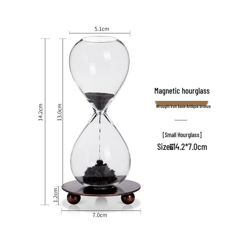 Magnetic Hourglass Quicksand Desktop Ornament - Creative Sandglass Timer Decoration