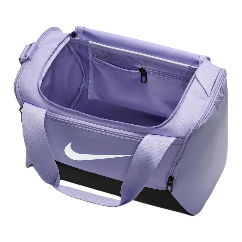 Nike Brasilia Polyester Shoulder Bag, Crossbody Bag, Handbag Extra Small Unisex Light Purple Ice & Black & White Casual DM3977-533