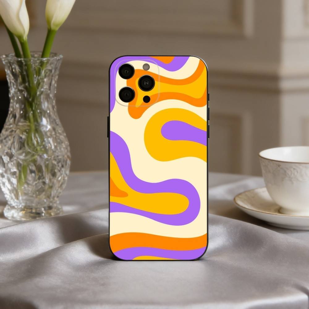 

R-Retro P-Pattern Phone Case For iPhone 17,16,15,14,13,12,11 Plus,Pro Max,XS,Soft Silicone Black Cover iPhone14Pro