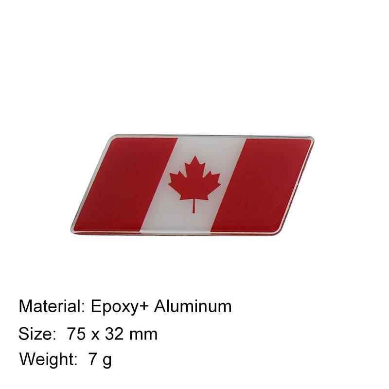 

3D Premium Canada National Flag for Laptop Wall car Engine Hood Fender trunk Tail Rear Decal Emblem Badge Sticker sticker-ling