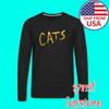 GATOS Musical de Broadway Hombres#039;s Negra Talla S a 2XL Camiseta Unisex