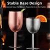 Unbreakable Stainless Steel Goblet Creative Metal Wine Glass Tall Glass  Cold&hot Drinks
