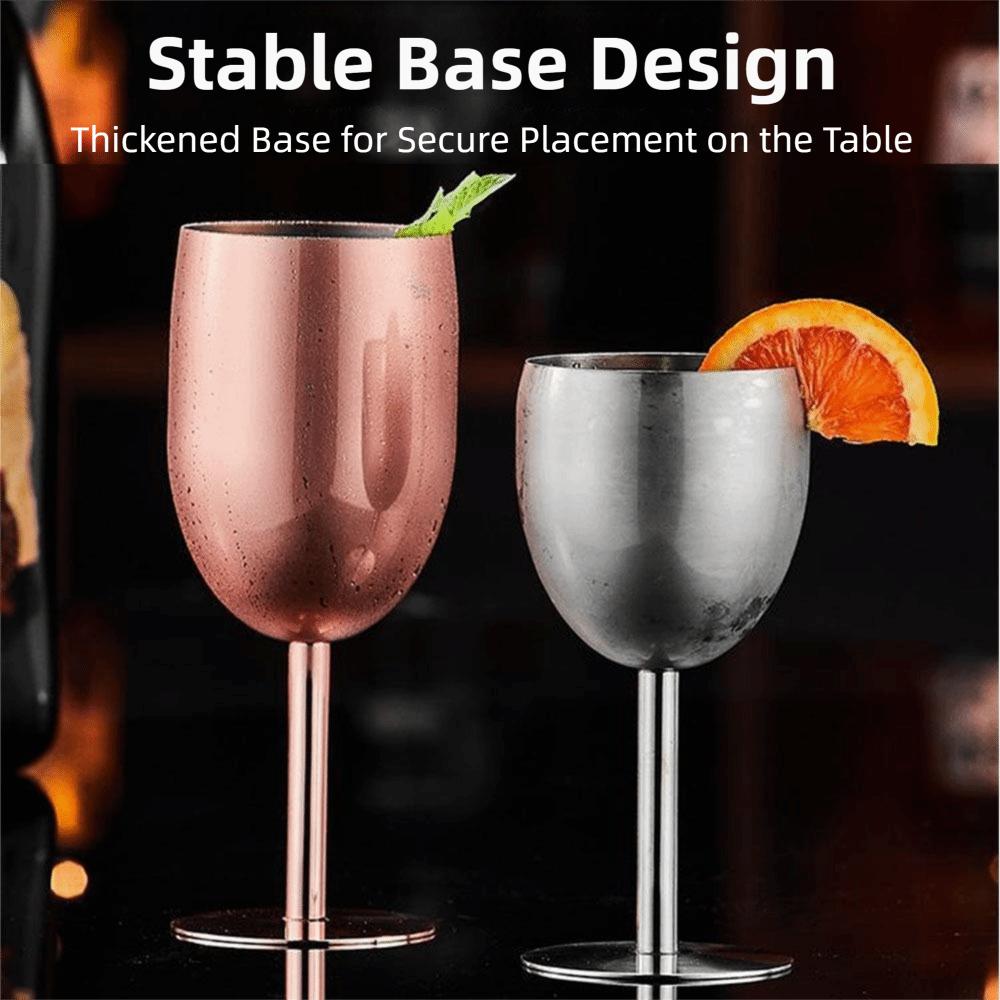 Unbreakable Stainless Steel Goblet Creative Metal Wine Glass Tall Glass  Cold&hot Drinks
