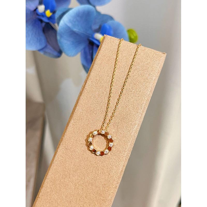 Премиальный Сенс Соты Точечное Сверло Круг Ключичная Цепочка Простой и Универсальный Наслоение Легкий Роскошный Дизайн Ожерелье