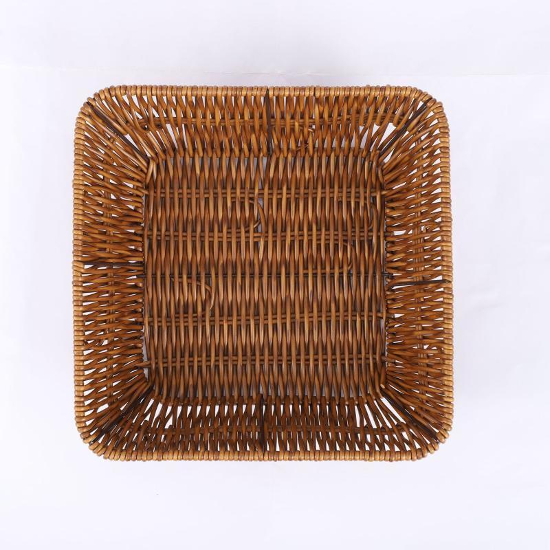 Square Imitation Rattan Woven Storage Basket Set