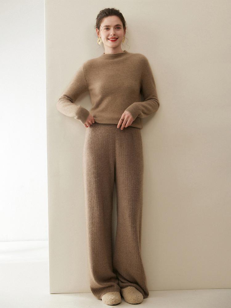 2025 Autumn/Winter Women's High Neck 100% Pure Cashmere Soft Knit Sweater - Thick, Skin-Friendly Inner Layer.