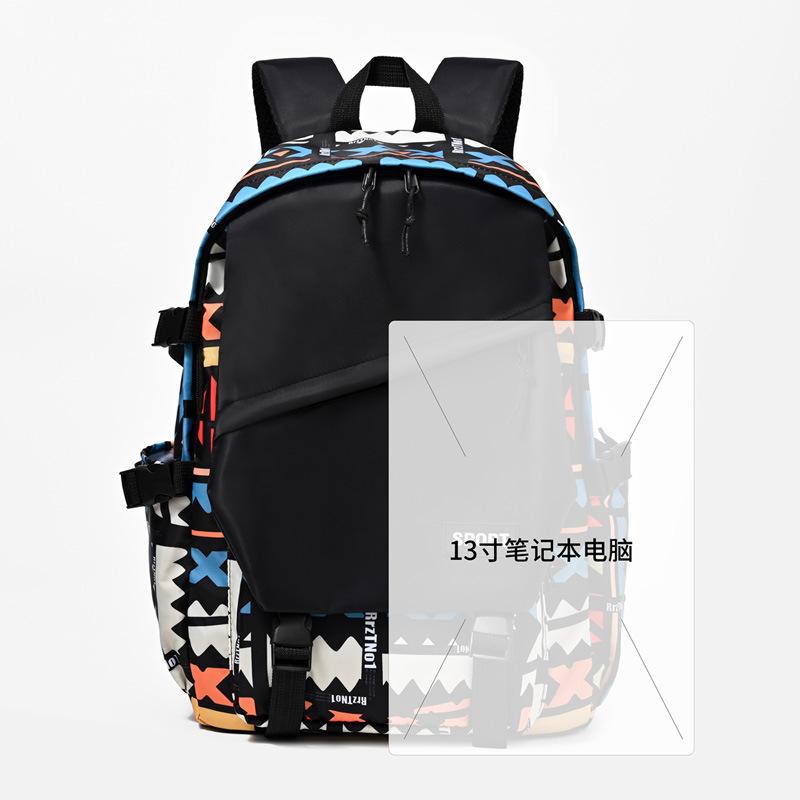 Schoolbag Hip Hop Graffiti School Bag Male Junior High School Student Street Trend Cool High School Backpack Female Large Capacity Elementary School