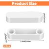 4 Piece Plastic Rod Spacer Caps White Closet Rod End Caps Plastic Wire Shelf End Cap Closet System Parts Accessories Shelf Covers for Wire Shelves