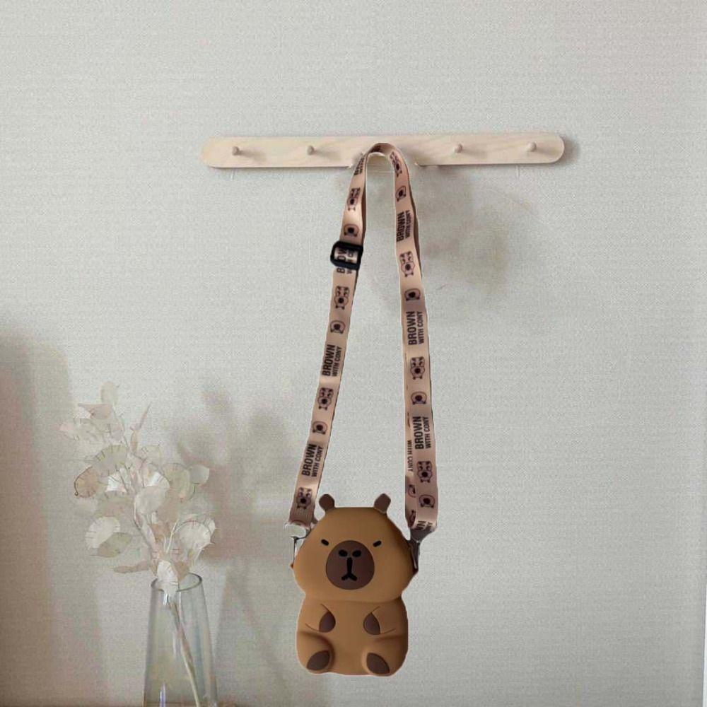 Zero Wallet Capybara Crossboday Bag Silica Gel Kawaii Animal Purse Capybara Shoulder Bag  Friends