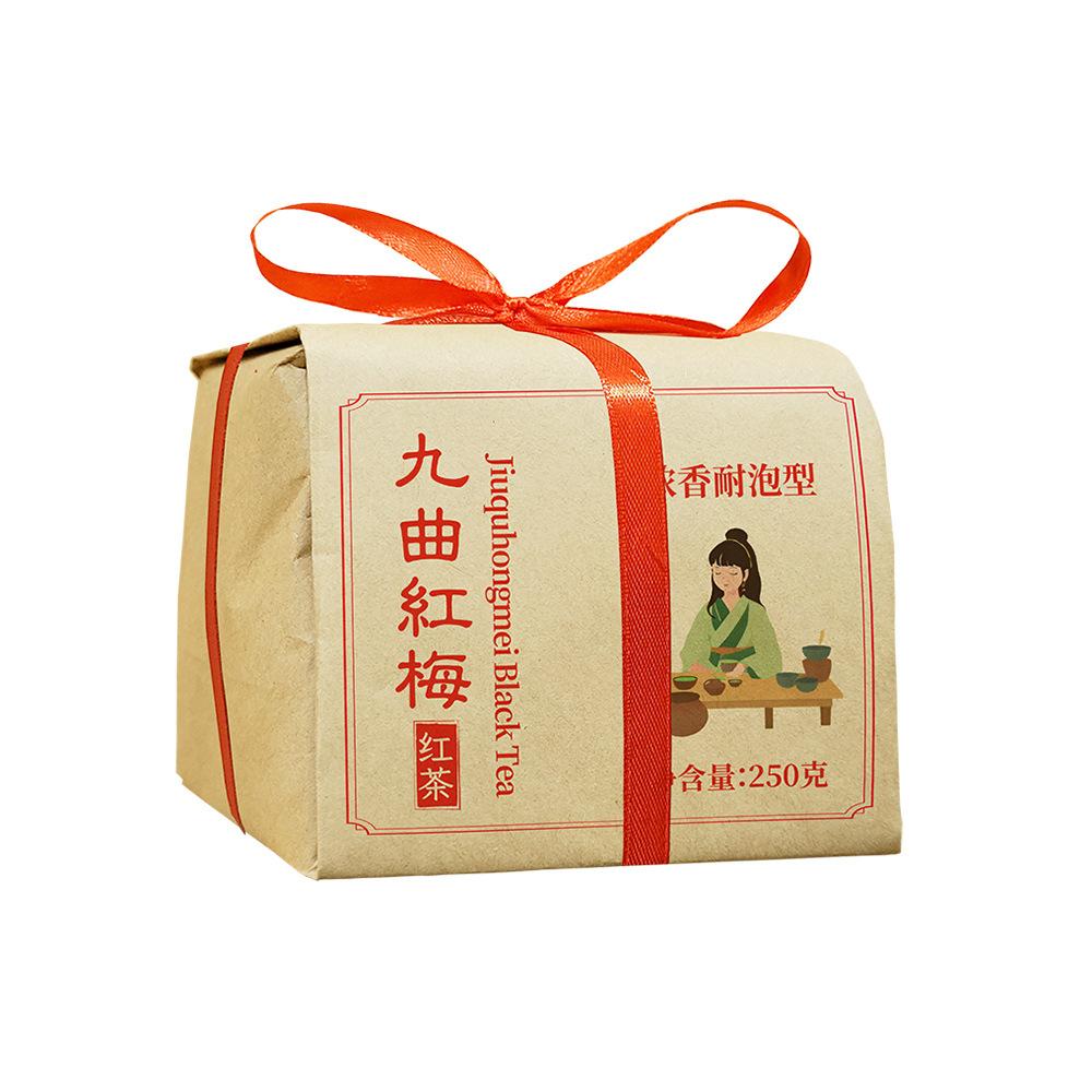 2026 New Tea Spring Tea, Hangzhou West Lake Hubu Jiuqu Red Plum Tea, Alpine Longjing Red Tea Traditional Paper Packaging