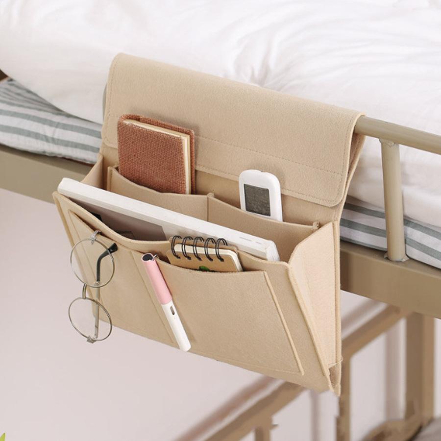 Bedside Storage Bag Hanging Bag Bedside Hanging Basket Mobile Phone Bed Bag Small Cloth Bag Wall Hanging Shelf Folder