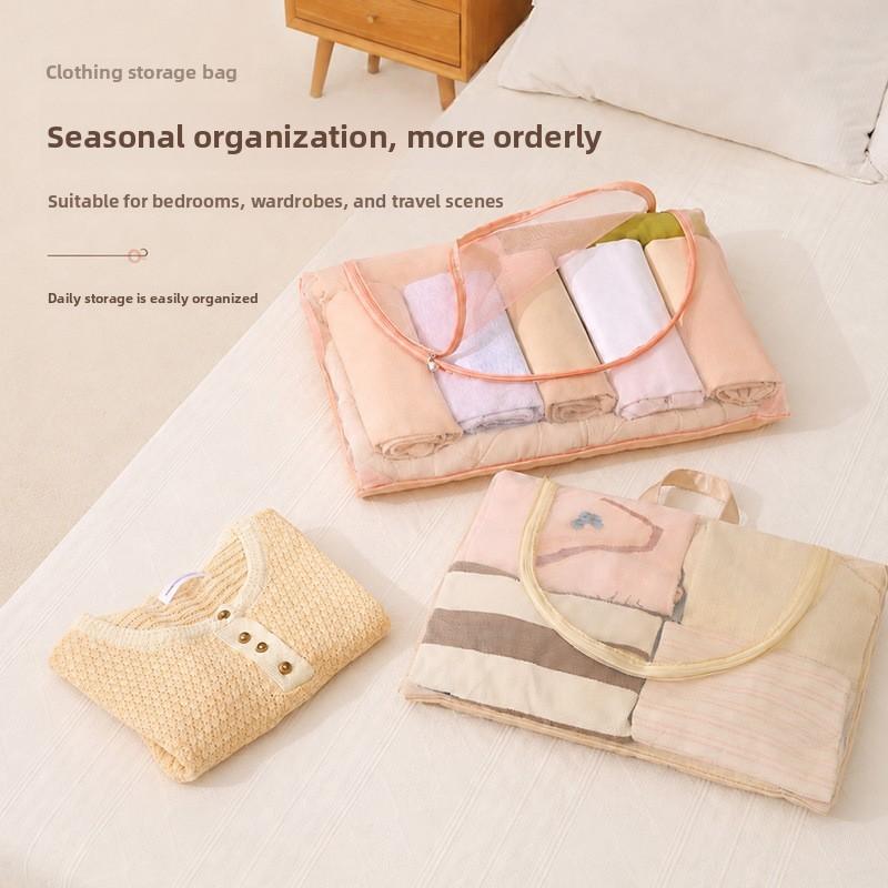 Travel Storage Bag Large Capacity Mesh Breathable Luggage Organizer For Clothing And Accessories