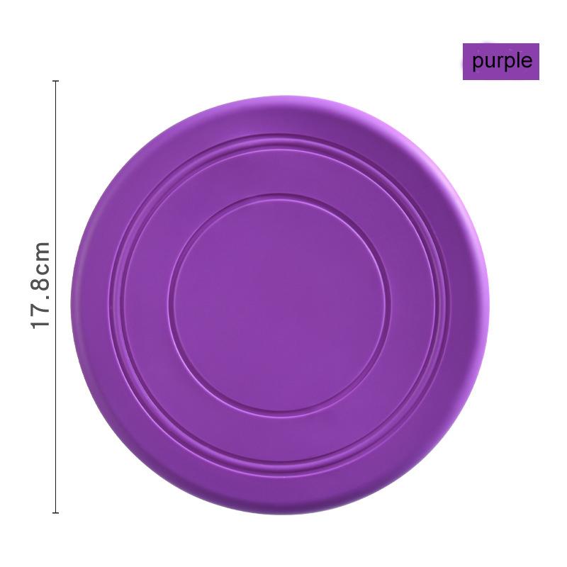 

Силиконовая летающая тарелка, забавная игрушка для собак и кошек, игра для домашних животных, летающие диски, устойчивые к жеванию, для щенков, более быстрая дрессировка, интерактивные игрушки для домашних животных фиолетовый