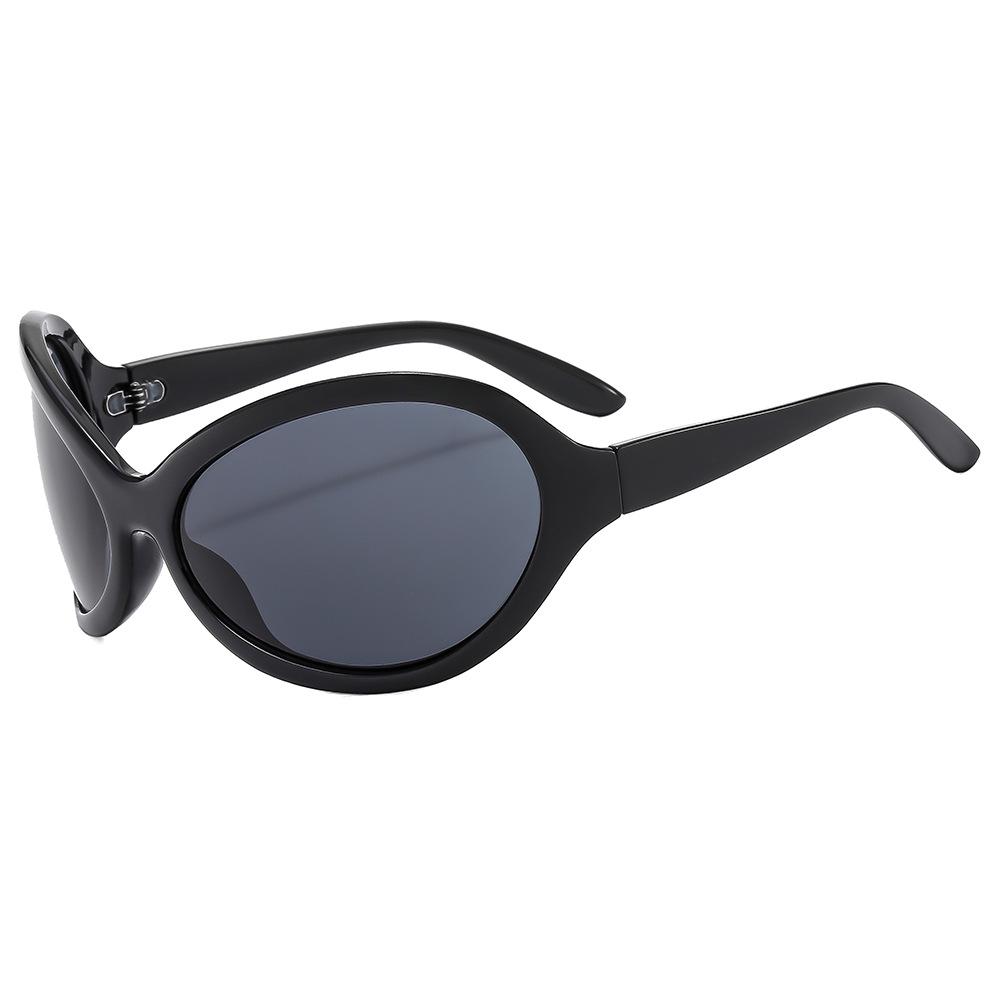 European & American Oversized Oval Sunglasses - Fashionable Large Frame with Sun Protection
