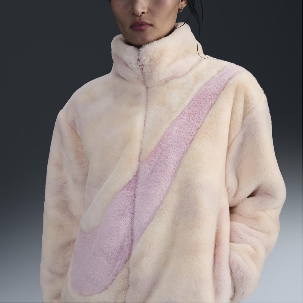 Nike Sportswear Versatile Comfortable Casual Fleece Jacket Women Jacket Foam-Pink HQ4871-663