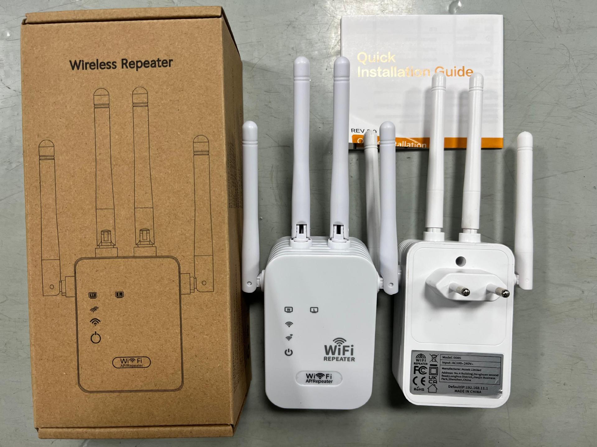 

Four-Antenna WiFi Signal Booster: Home Wall-Penetrating Wireless Network Extender & Amplifier, 300M Repeater