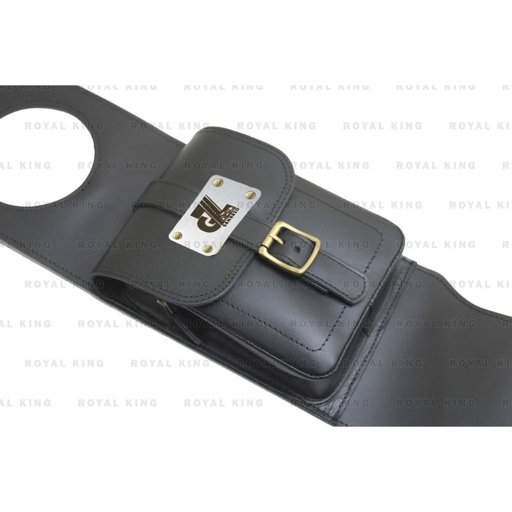 Royal Enfield "Black Leather Tank Strap Bag Fit For Continental GT 650"