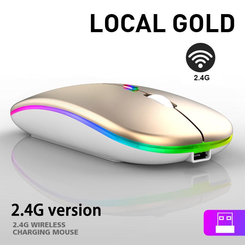 2.4GHz Wireless Bluetooth Mouse With USB Rechargeable RGB Gaming Mouse for Computer Laptop PC Macbook Gamer Mouse Dropshipping