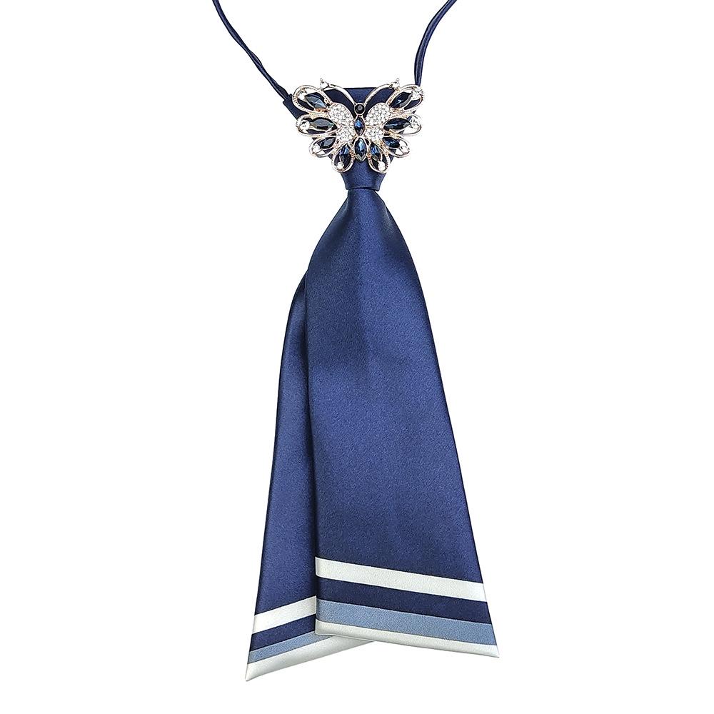 Korean-Style No-Tie JK Girl Uniform Brooch with Sailor Suit Stripes
