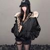 Autumn Winter Harajuku Retro Jacket Women Simple Plush Leopard Print Jacket Loose Leather Motorcycle Hip Hop Punk Jacket