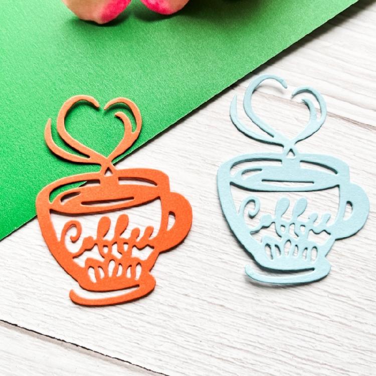 Heart Coffee Metal Cutting Dies Card Emboss DIY Photo Album Template Scrapbook