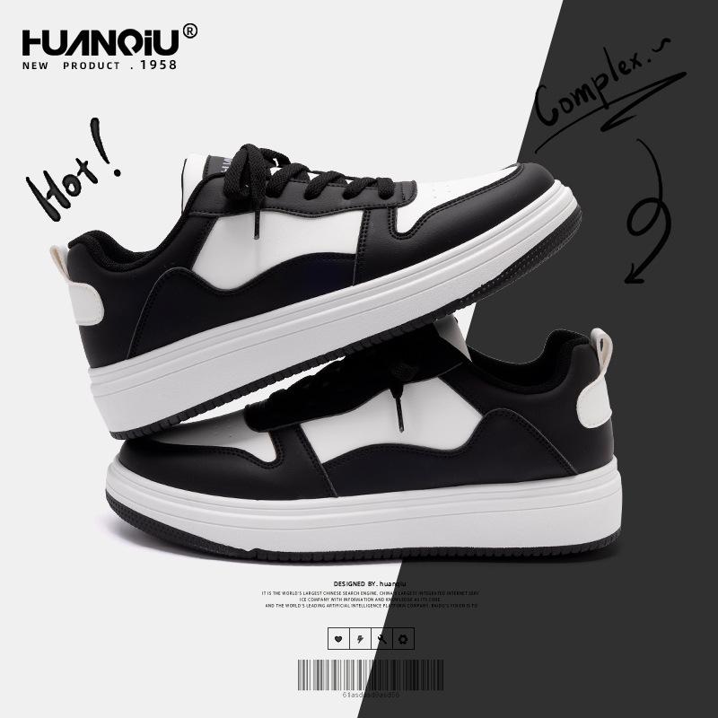 Globale Herrenschuhe mit Plateausohle, vielseitige kleine weiße Schuhe für Herren, ZHQ-HY739, Frühling Damen-Schuhe, trendige Studenten-Freizeit-Board-Schuhe