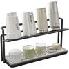 2-Tier Cup Storage Rack Space-Saving Mug Organizer Water Bottle Drying Rack  For Kitchen Countertop