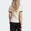 Adidas Originals 3-Stripes Slim T-Shirt, Contrast Sports Crew Neck, Short Sleeve Women Tops Wonder-White IC5463