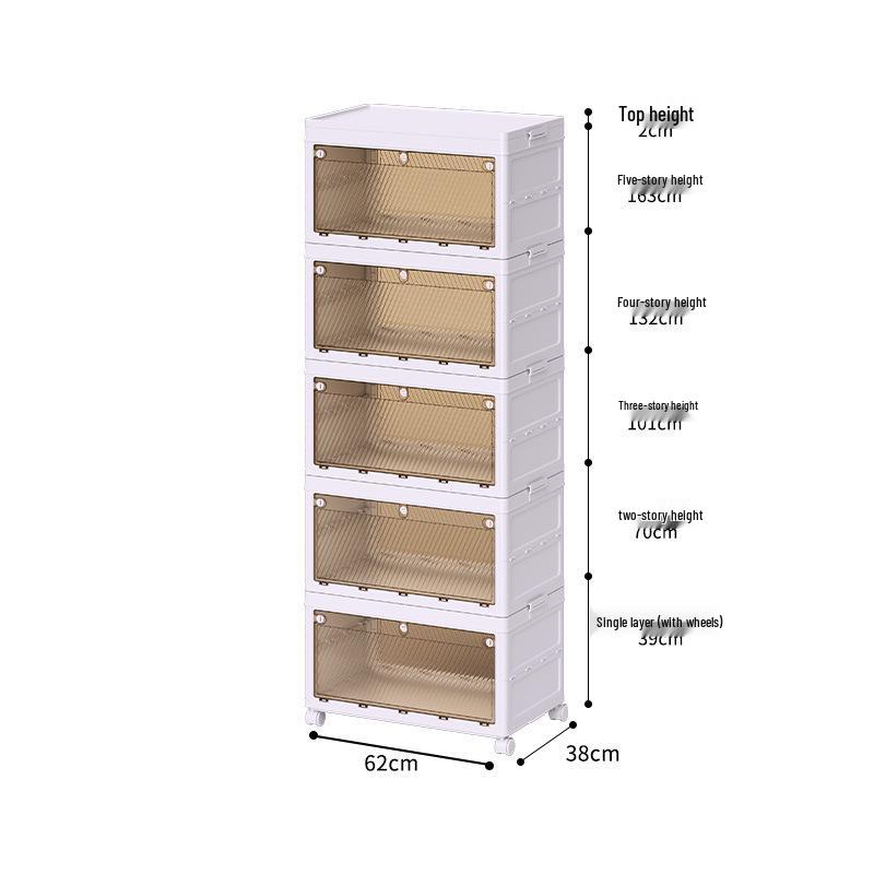 Extra Large No-Installation Plastic Storage Box for Clothes, Toys & Snacks