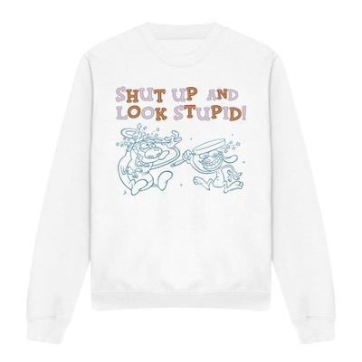 Ren & Stimpy Unisex Adult Shut Up And Look Stupid! Sweatshirt