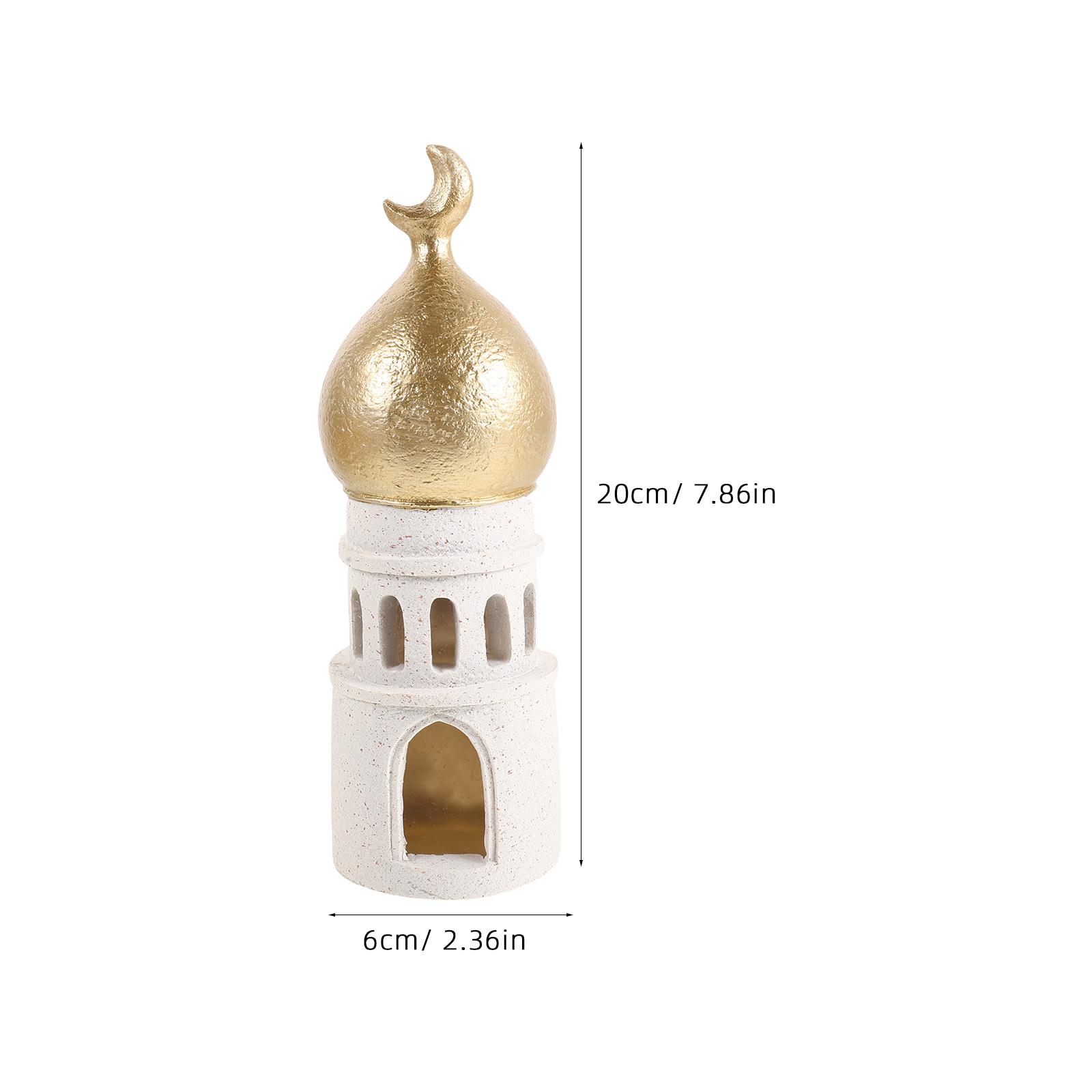 

Ramadan Islamic Decor Resin Castle Sculpture Medieval Mosque Tower Statue Eid Home Office Decoration Tabletop Mantel Shelf China Mainland