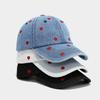 Versatile Denim Baseball Caps Lemon Love Cherry Embroidery Adjustable Golf Hats Breathable Trucker Cap Unisex