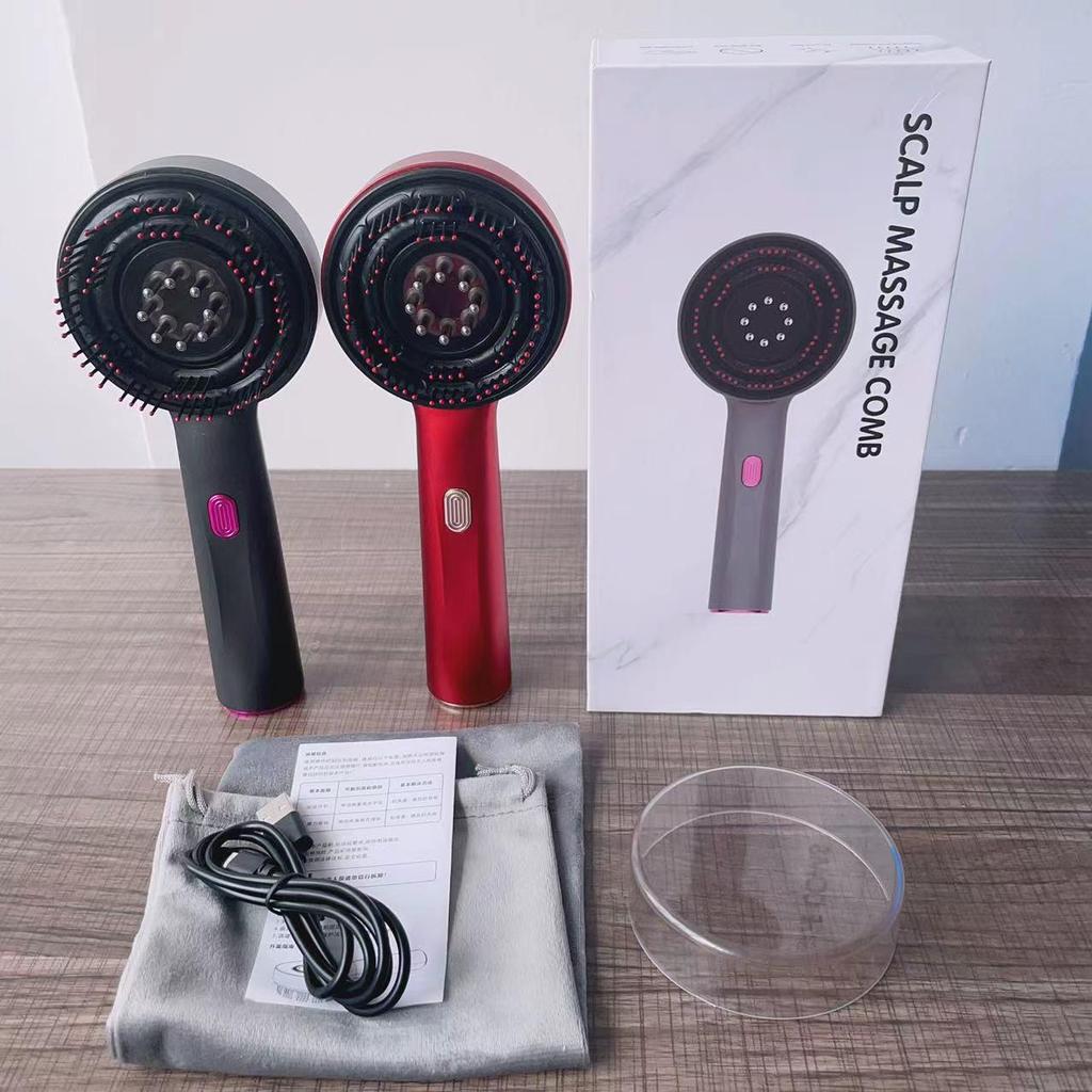 Electric Scalp Massage Comb: Red Light Hair Care & Growth, Anti-Hair Loss, Multifunctional Liquid Guiding Comb for Home Use.
