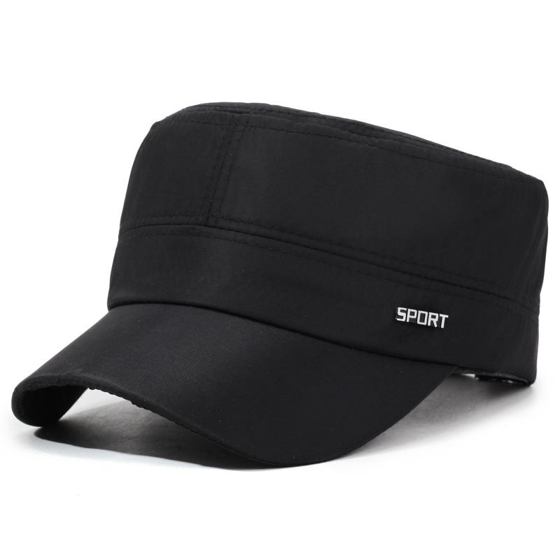 

Весна Осень Плоская Кепка Для Среднего Возраста и Пожилых Людей Уличная Мужская Кепка Солнцезащитная Кепка чёрный