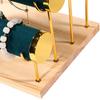 Detachable Tiered Jewelry Rack Wood Base Stand for Showcasing Bracelets and Bangles Wrist Accessories Storage Organizer