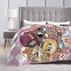 Aggretsuko Flannel Blanket Winter  Warm Soft Bedding Throws for Kids Adult Couch Chair Street Trend Bedspread Sofa Bed Cover
