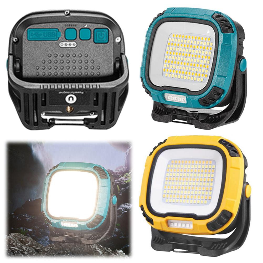 LED Camping Flashlight Portable Floodlight Type-C Rechargeable Cordless Emergency Light Multi Light Modes for Garage Repairing