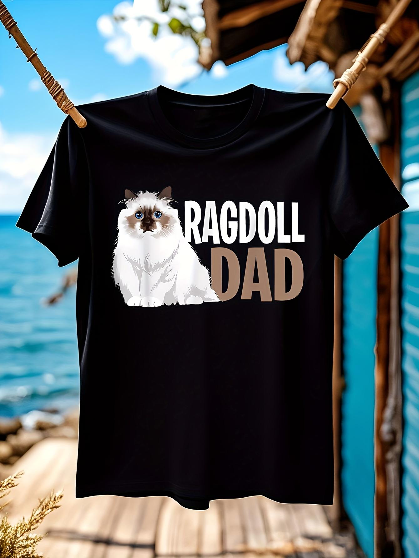 Funny Tshirt Funny Ragdoll Cat Dad Graphic Tshirt - Cute ... XXL