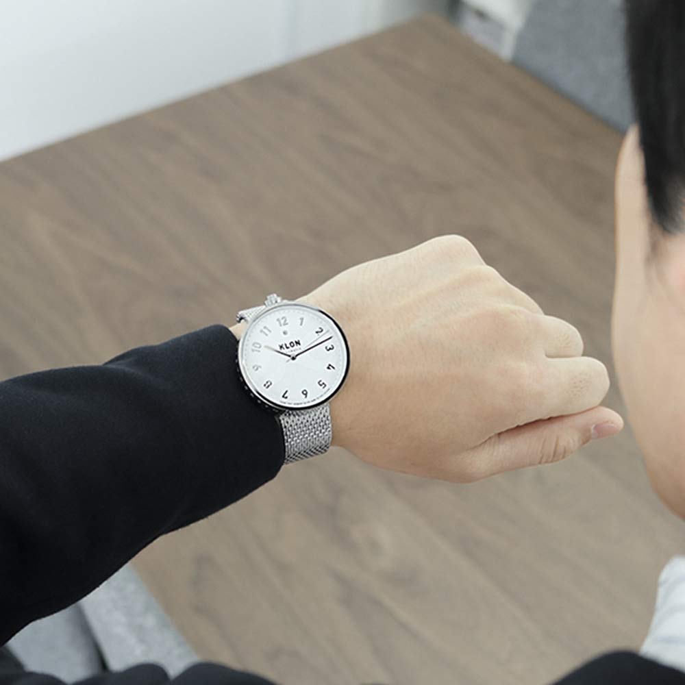 Watch Mechanical Arm Watch Automatic Winding Domestic Made in Japan Simple Silver KLON AUTOMATIC WATCH 43mm Men's -STANDARD-