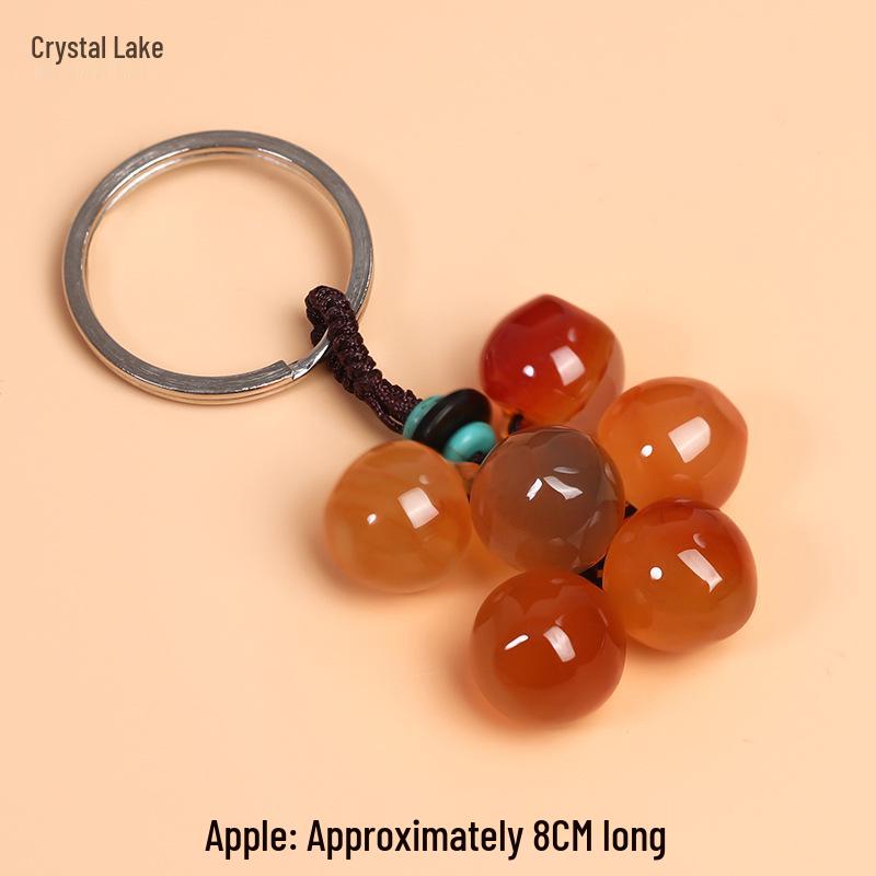 Chalcedony Pixiu Wealth Keychain & Agate Peace Buckle Pendant