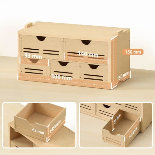 Bucasso Plastic Model Paint Rack, MDF Material, Drawer Storage, Model Tool Storage Rack, Tool Storage, Brush Storage, Brush/Tool Holder, Plastic Model